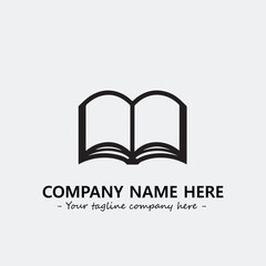 Book illustration black and white for logo company vector image
