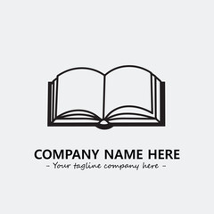 Book illustration black and white for logo company vector image
