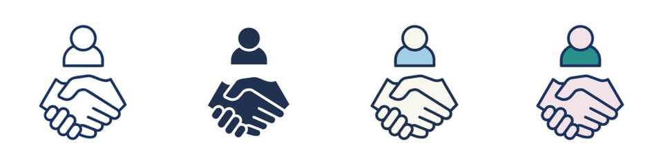 Partnership Icons Collection – Multiple Vector Styles Included