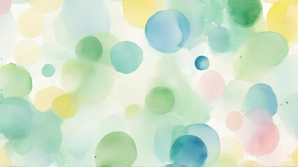Gentle Spring Watercolor Background – Soft and Colorful Polka Dots