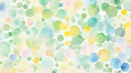 Gentle Spring Watercolor Background – Soft and Colorful Polka Dots