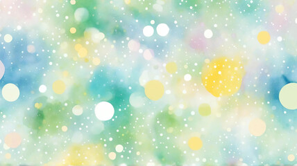 Gentle Spring Watercolor Background – Soft and Colorful Polka Dots