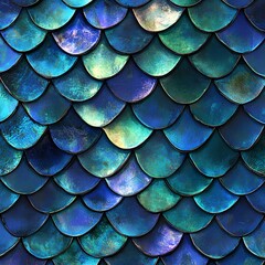 A striking dragon scale fabric pattern.