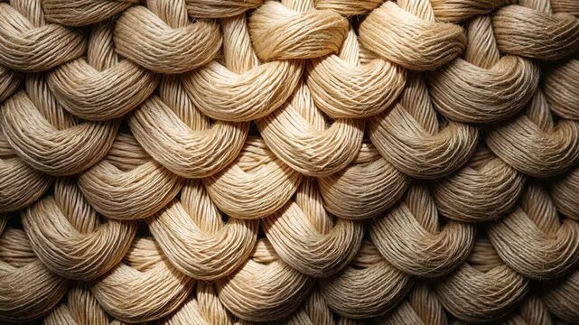 Beige-hued backdrop featuring the texture of rough woven fabric