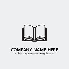 Book illustration black and white for logo company vector image

