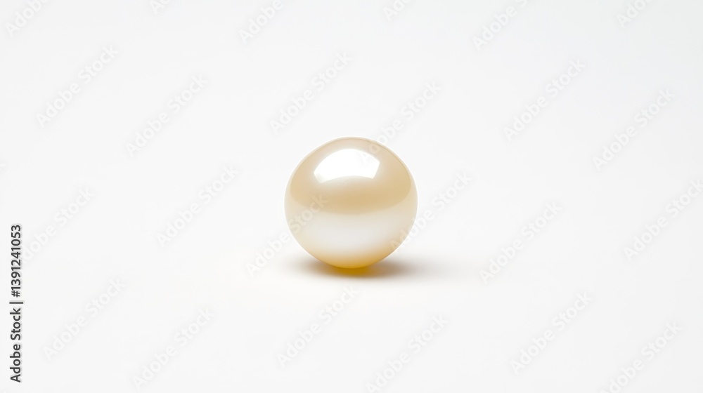 Poster smooth white pearl on minimal background for elegant design projects