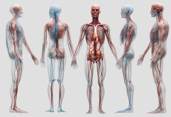 view full anatomy circulatory black body front system background illustration human cardiovascular pulmonary aorta vascular vein atrium health care x-ray isolated medicine vessel organ biomedical