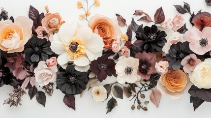 Elegant Floral Arrangement with Diverse Colors and Textures
