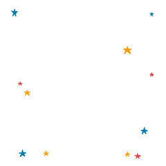 Colorful star border png transparent background
