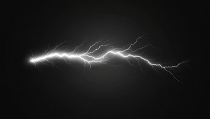 Powerful, jagged lightning bolt against a dark background