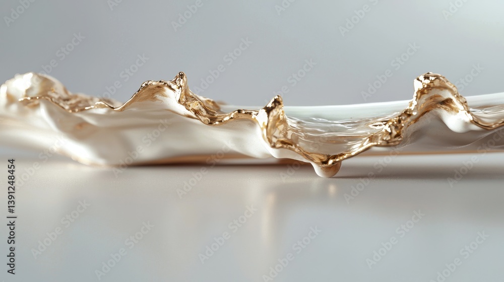 Poster elegant gold pattern on a white background, creating a sophisticated visual texture.
