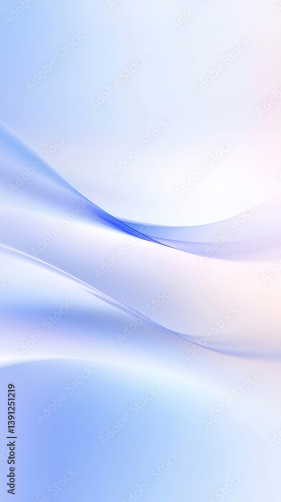 Aufkleber blue and white abstract wavy background with smooth gradient and elegant curves