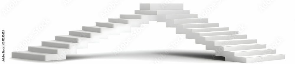 Poster abstract image of a modern staircase symbolizing elevation and progress in architecture and design.