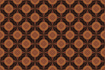 Brown Batik Seamless Pattern