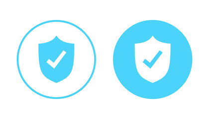 Shield check mark icon vector. Protection approve sign. Insurance icon