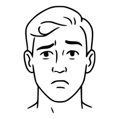 Sad Whisper Man Face | Downturned mouth, teary or lowered eyes, subtle sorrow.