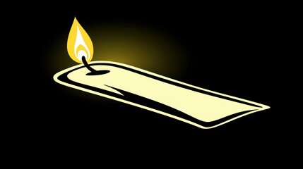 Single candle flame against dark background