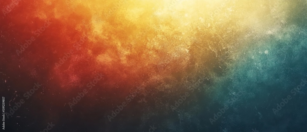 Aufkleber abstract cosmic background with vibrant gradient of red yellow and blue creating a celestial and dre