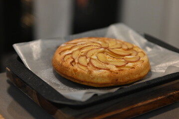 The sweet and delicious apple pie melts in your mouth.