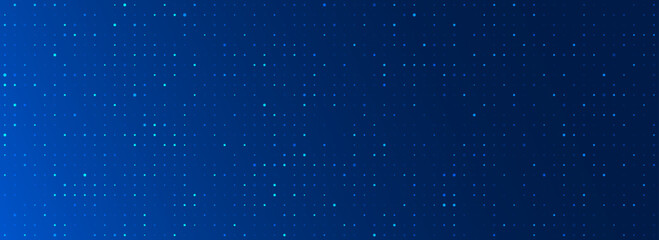 Blue glowing pixel dot pattern. Abstract neon grid wallpaper. Navy color mosaic pattern backdrop. Vector modern technology, business, science, healthcare, medicine, presentation design background