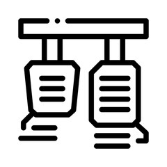 brake pedal line icon