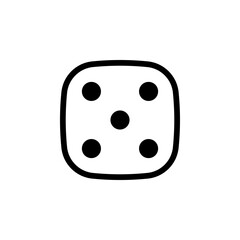 dice icon. Perfect for illustrating concepts related to games,  chance, risk, luck, probability, or decisions