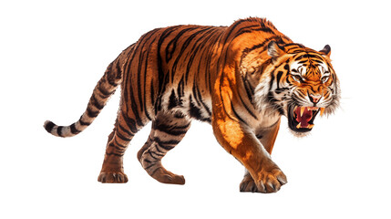Obraz premium Majestic Roaring Tiger Wildlife Photography for Print and Web a transparent background