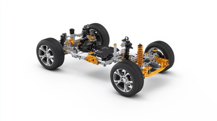 Detailed Visualization of Automobile Chassis and Suspension System