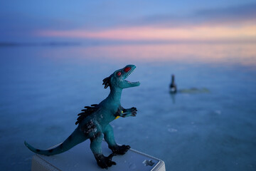 ボリビア、ウユニ塩湖の怪獣