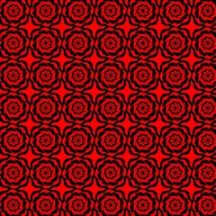 Crimson Vortex: A Swirling Dance of Black Roses