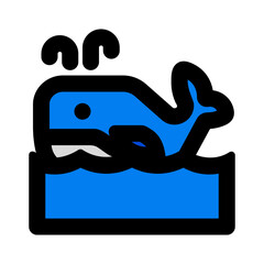 swimming whale