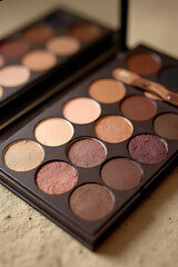 Makeup palette application techniques beauty studio tutorial video indoor close-up shot