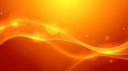Golden Particle Wave and Light Bokeh Abstract Background