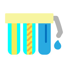 Water Filter Vector Flat Icon Design