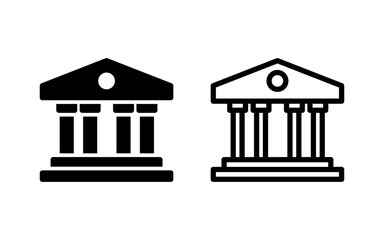 Bank icon vector illustration. Bank sign and symbol, museum, university