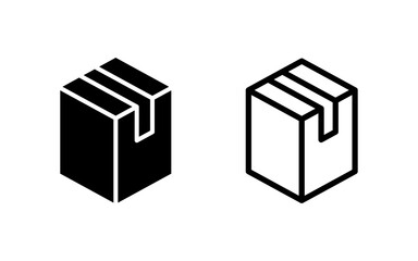 Box icon vector illustration. box sign and symbol, parcel, package