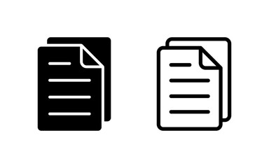 Document icon vector illustration. Paper sign and symbol. File Icon