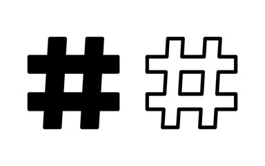 Obraz premium Hashtag icon vector illustration. hashtag sign and symbol