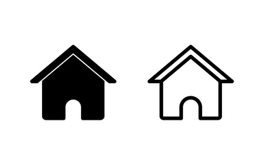 Home icon vector illustration. House sign and symbol