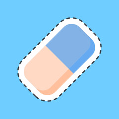 Sticker line cut eraser. School and education elements. Good for prints, posters, logo, advertisement, infographics, etc.