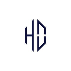 Fototapeta premium H and D Geometric Logo Minimalist Logotype Corporate