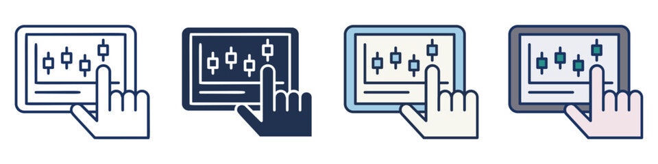 Trading Icons Collection &ndash; Multiple Vector Styles Included