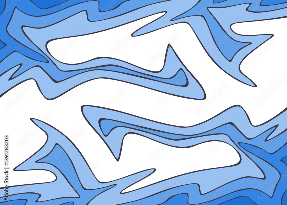Poster abstract background with gradient wavy line pattern and with some copy space area