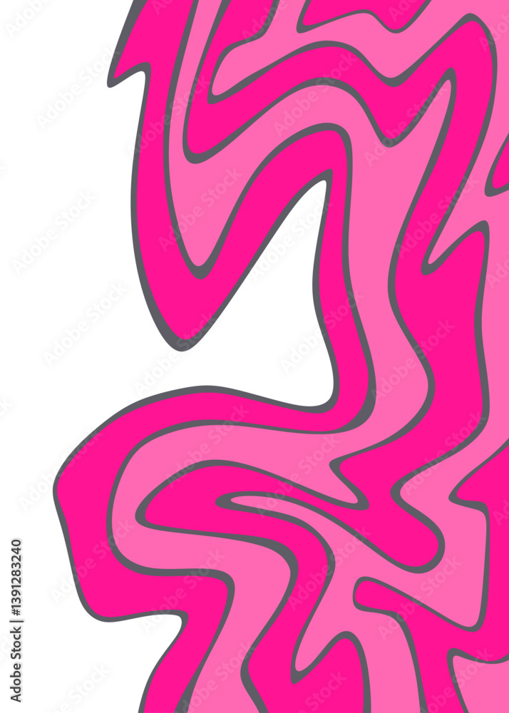 Poster abstract background with gradient wavy line pattern and with some copy space area