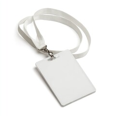 Fototapeta premium Blank white lanyard ID card