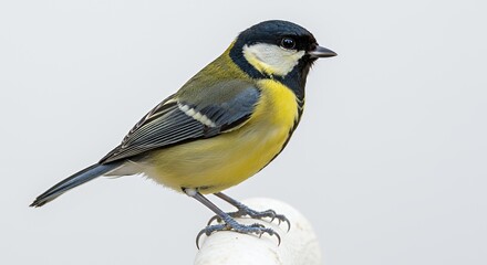 Obraz premium Great tit perched gracefully on a branch nature wildlife bird watching