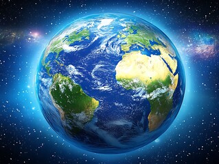 Fototapeta premium A beautiful image of the planet Earth in space