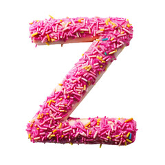 Pink Sprinkles Letter Z