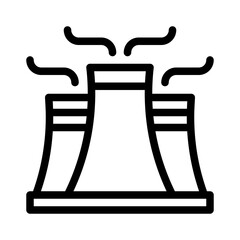 cooling tower line icon