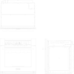 silhouette design vector illustration sketch of modern cooking appliance oven furniture for heating food in the kitchen